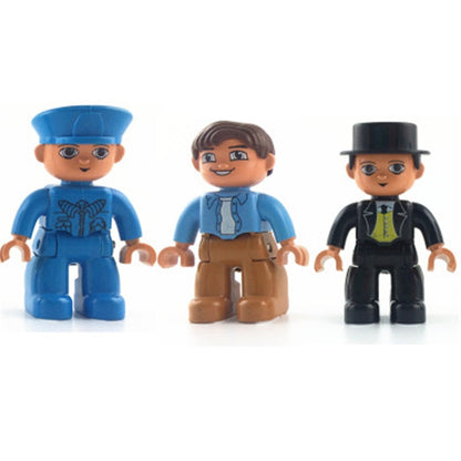 Action Figures Big Size Toy City Princess Pirate Policemen Family Series Building Blocks Compatible Brand Duploes Education Toy Lego. Men and Women Characters