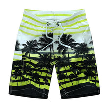 将图片加载到图库查看器，Adisputent Summer Men&#39;s Coconut Tree Print Swimming Casual Shorts Quick-Dry Board Shorts Surf Wear Size M-6XL Loose Swimsuit
