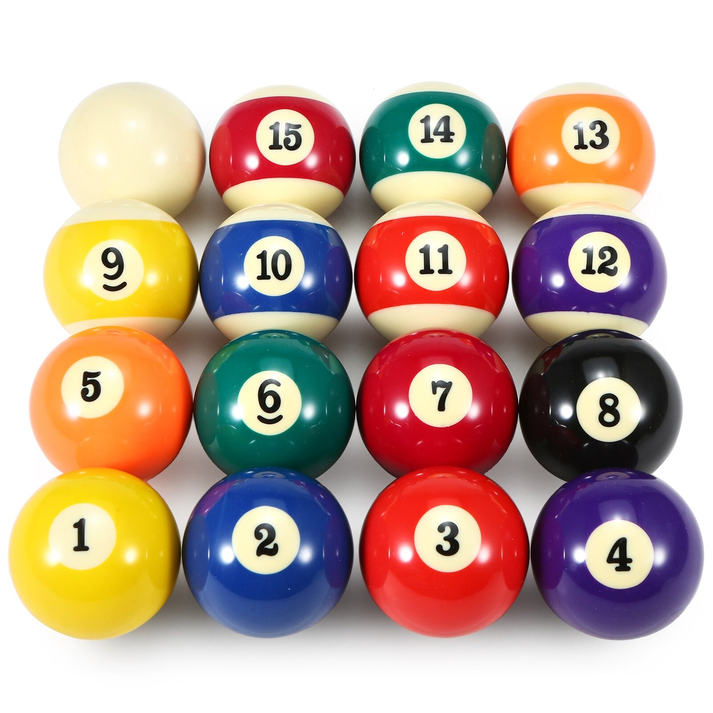 Adult Billiard Ball Pool Ball Set Full Size American Standard Billiard Ball Set 16 Ball Durable Synthetic Resin Pool Ball