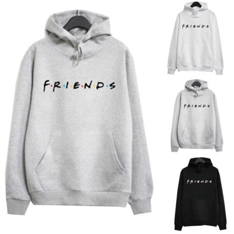 Adult Unisex Women Letter FRIENDS Printed Hoodie Jumper Hooded Jacket Sweatershirt Tracksuit Pullover