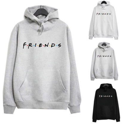Adult Unisex Women Letter FRIENDS Printed Hoodie Jumper Hooded Jacket Sweatershirt Tracksuit Pullover