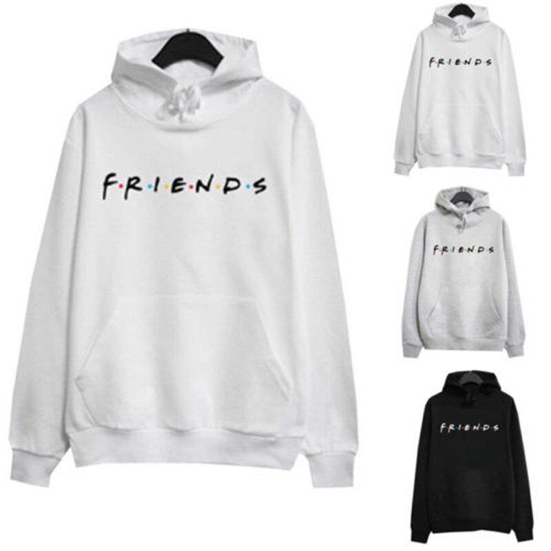 Adult Unisex Women Letter FRIENDS Printed Hoodie Jumper Hooded Jacket Sweatershirt Tracksuit Pullover