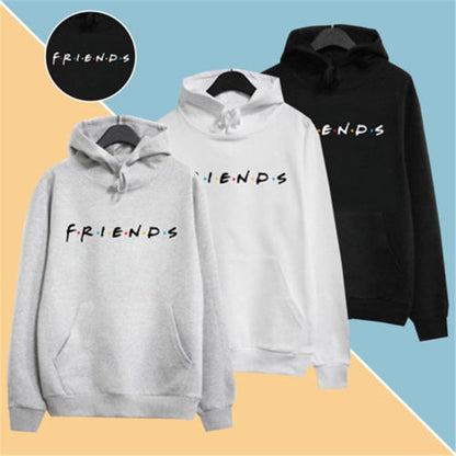 Adult Unisex Women Letter FRIENDS Printed Hoodie Jumper Hooded Jacket Sweatershirt Tracksuit Pullover