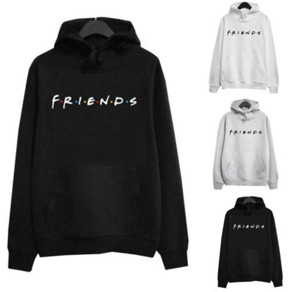 Adult Unisex Women Letter FRIENDS Printed Hoodie Jumper Hooded Jacket Sweatershirt Tracksuit Pullover