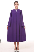 Load image into Gallery viewer, Adult Psalm Long clChurch Choir Robes Clothing Purple &amp; White Robe American European Standard Christian Gown
