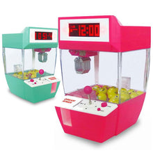 將圖片載入圖庫檢視器 Alarm Clock Coin Operated Toy Machine Crane Machine Candy Doll Grabber Claw Arcade Games Automatic Mini Vending Kit Kids Gift
