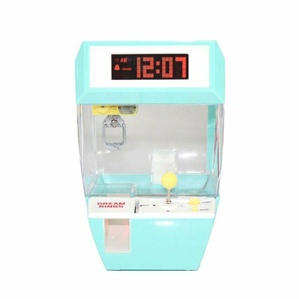 Alarm Clock Coin Operated Toy Machine Crane Machine Candy Doll Grabber Claw Arcade Games Automatic Mini Vending Kit Kids Gift