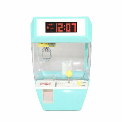 Alarm Clock Coin Operated Toy Machine Crane Machine Candy Doll Grabber Claw Arcade Games Automatic Mini Vending Kit Kids Gift