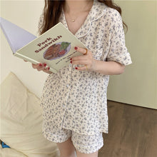 Cargar imagen en el visor de la galería, Alien Kitty 2021 Florals Stylish Outwear Hot Sleepwear Brief Summer Printing New Chic All Match Homewear Two Piece Pajamas Sets
