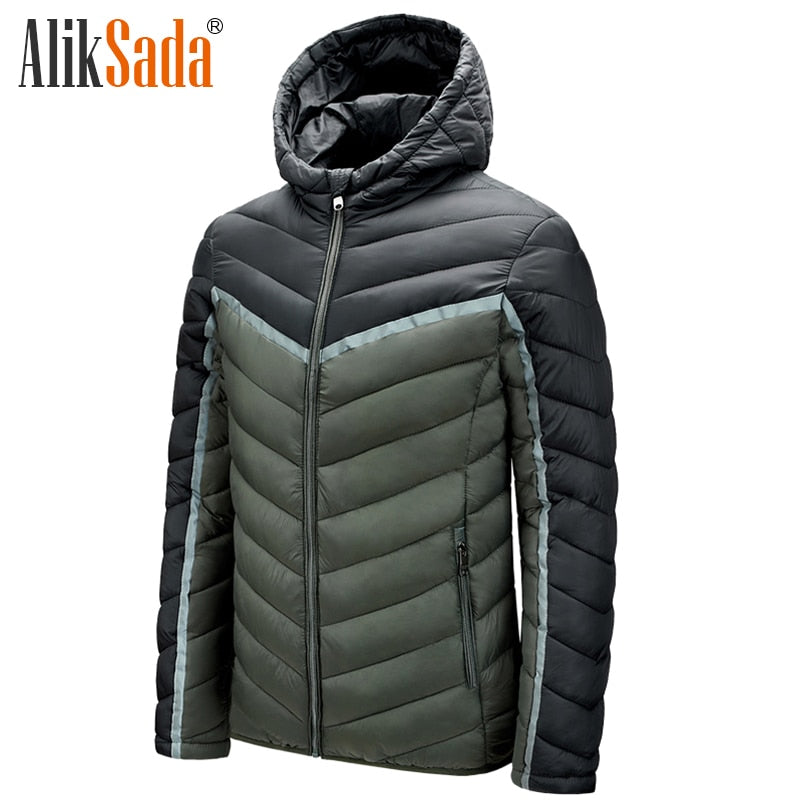 Aliksada Brand Autumn and Winter Warm Waterproof Jacket Men 2021 New Thick Hooded Parkas Men Fashion Casual Slim Jacket Coat Men