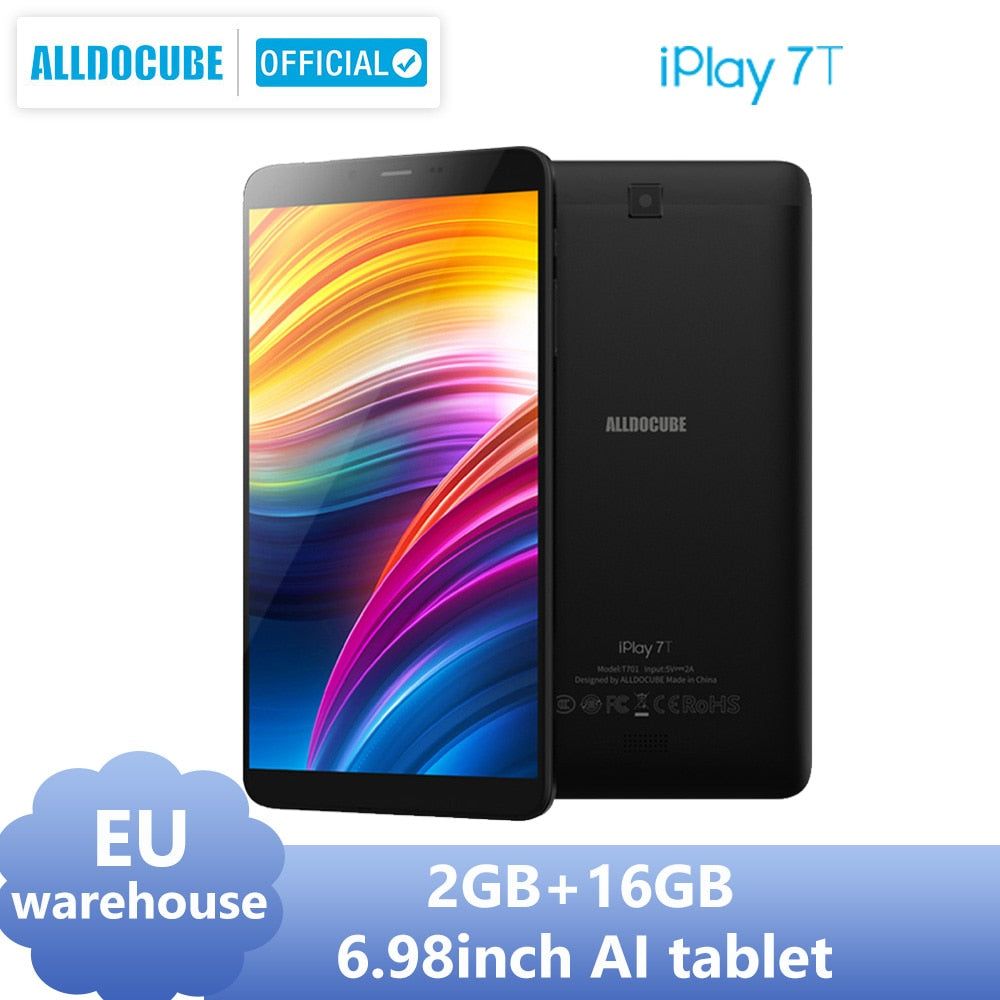 Alldocube iPlay 7T 6.98 inch 4G LTE Phone Tablet PC Android 9.0 Unisoc SC9832E 2GB Ram 16GB Rom 720*1280 IPS AI Tablets Type-C
