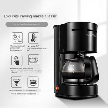 American Drip Coffee Machine Tea Maker 0.65L Electric Automatic Household Mini Protable Coffee Makers