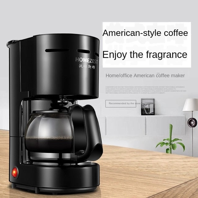 American Drip Coffee Machine Tea Maker 0.65L Electric Automatic Household Mini Protable Coffee Makers