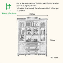 Cargar imagen en el visor de la galería, American country wood bookcase desk sets black walnut bookcase glass door cabinet European study furniture
