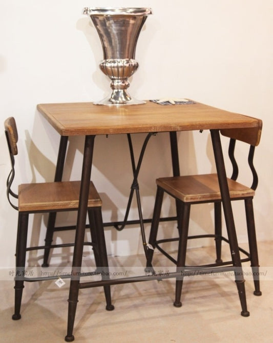 American Country Wrought Iron Tables and Chairs Set Outdoor Leisure garden balcony living room dining table and chairs hanging cafe