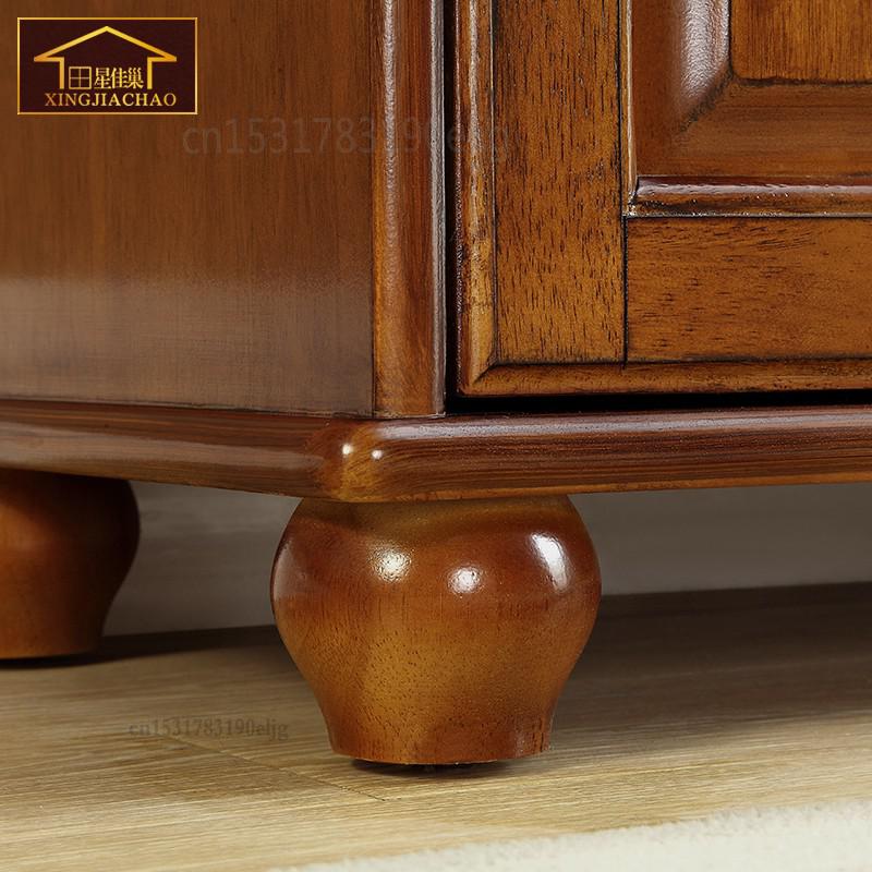 American-style Solid Wood Shoe-changing Stool-style Shoe Cabinet
