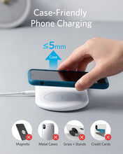 Cargar imagen en el visor de la galería, Anker Wireless Charging Station, 2 in 1 PowerWave+ Pad with Holder for Apple Watch 5/4/3/2, Wireless Charger for iPhone 11, Pro,
