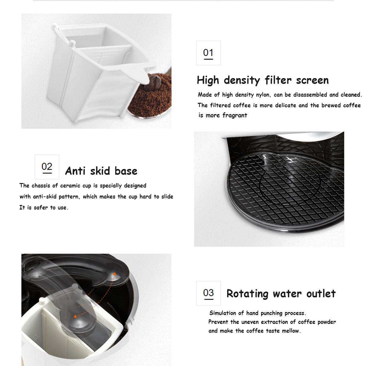 Artence Espresso Electric Coffee Machine Foam Coffee Maker Coffee Machine Americano Maker with Bean Grinder and Milk Frother