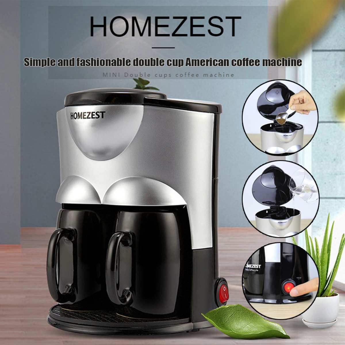 Artence Espresso Electric Coffee Machine Foam Coffee Maker Coffee Machine Americano Maker with Bean Grinder and Milk Frother