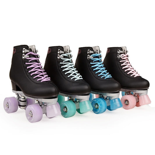 Unisex Artificial Leather Roller Skates Double Line Skates Women Men Adult Two Line Skate Shoes Patines With Four Colours PU 4 Wheels