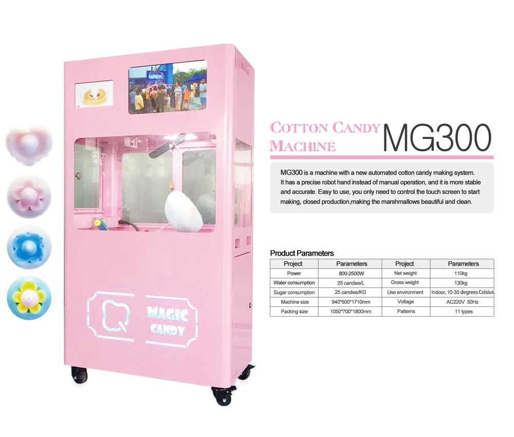 Automated Shopping Mall Amusement Park Uses Cotton Candy Vending Machine Free CFR by Sea