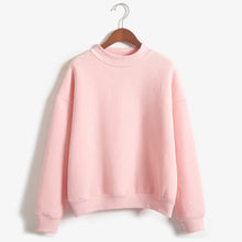 将图片加载到图库查看器，Autumn Casual Harajuku Candy Color Sweatshirts Women Long Sleeve Kpop Turtleneck Tops Pullover Fleece Autumn Sweater. 2050-121
