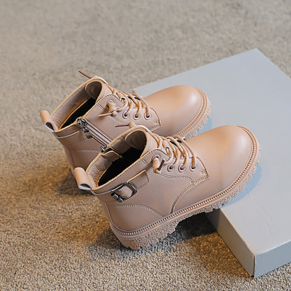 Autumn and Winter New Girls Martin Boots Fashion Flat Casual Boots Comfortable and Warm Girls Boots Trend Wild Martin Boots