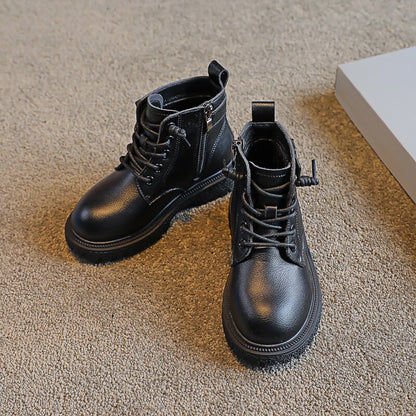 Autumn and Winter New Girls Martin Boots Fashion Flat Casual Boots Comfortable and Warm Girls Boots Trend Wild Martin Boots