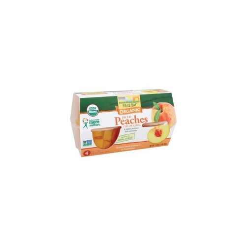 Field Day Organic Diced Peach Cups (6x4PK )