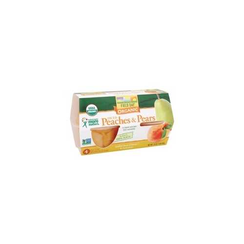 Field Day Organic Diced Peaches & Pearscups (6x4PK )