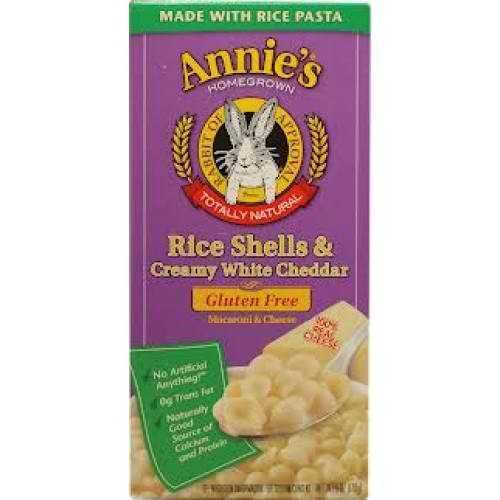 Annie's Rice Shells And Creamy White Cheddar Gluten Free (12x6Oz)