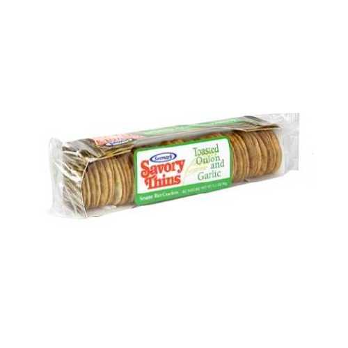 Sesmark Foods Toasted Onion & Garlic Savory Rice Thins (12x3.2 Oz)