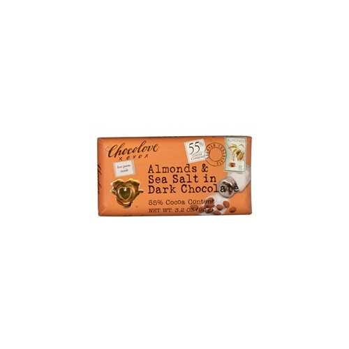 Chocolove Almonds & Sea Salt In Dark Chocolate (12x3.2Oz)