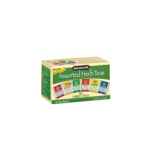 Bigelow 6 Assorted Herbal Teas (6x18 Bags)