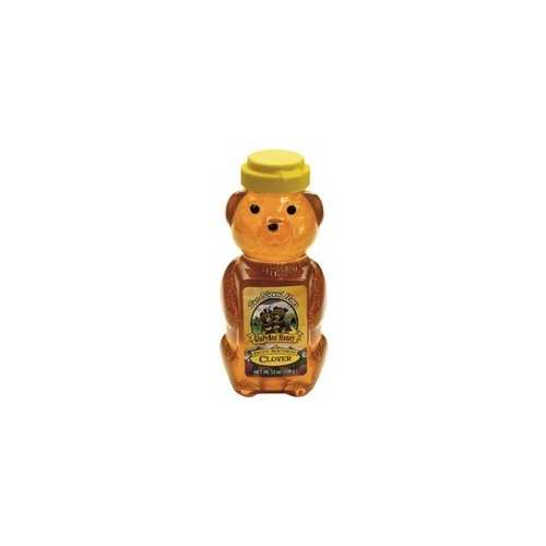 Glorybee Squeezable Organic Honey Bear, Clover (6x12Oz)