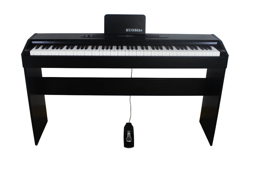 BAIYUAN 88 Keys Digital Electronic Piano Wood Grain Single - Pedal vertical heavy hammer teaching piano adult grading efforts