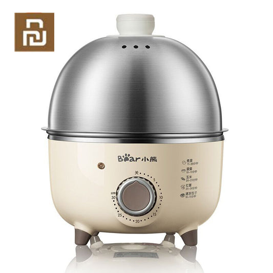 BEAR Mini Household Electric Egg Steamer Boiler Automatic Multi Cooker Egg Custard Steaming Cooker With TimerN