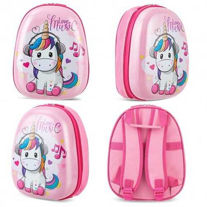 2 Pcs Kids Luggage Set 12" Backpack and 16" Kid Carry on Suitcase with Wheels