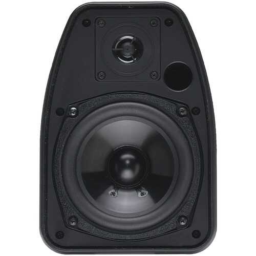 BIC America ADATTO DV52SI 125-Watt 2-Way 5.25-Inch Indoor/Outdoor Speakers with Keyholes for Versatile Mounting (Black)
