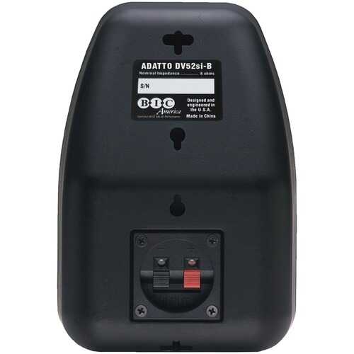 BIC America ADATTO DV52SI 125-Watt 2-Way 5.25-Inch Indoor/Outdoor Speakers with Keyholes for Versatile Mounting (Black)