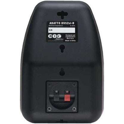 BIC America ADATTO DV52SI 125-Watt 2-Way 5.25-Inch Indoor/Outdoor Speakers with Keyholes for Versatile Mounting (Black)