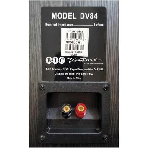 BIC America DV 84 250-Watt 2-Way 8-Inch Slim-Design Tower Speaker for Home Theater and Music