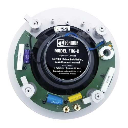 BIC America FH-6C Formula Series FH-6C 6-1/2 Inch 150-Watt 2-Way In-Ceiling Speakers with Pivoting Horn Tweeters