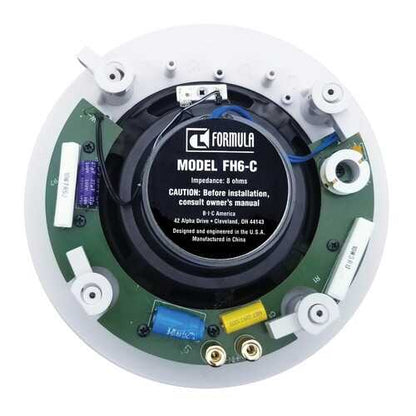 BIC America FH-6C Formula Series FH-6C 6-1/2 Inch 150-Watt 2-Way In-Ceiling Speakers with Pivoting Horn Tweeters