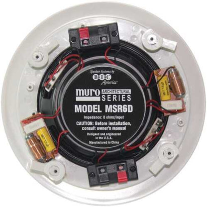BIC America MSR6D 100-Watt 6.5" Dual Voice-Coil Stereo In-Ceiling Speaker