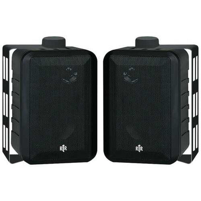 BIC America RTRV44-2 100-Watt 3-Way 4-Inch RtR Series Indoor/Outdoor Speakers (Black)