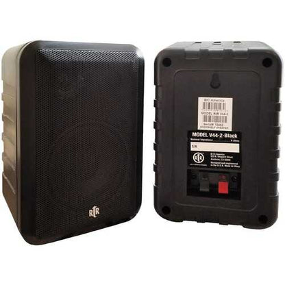 BIC America RTRV44-2 100-Watt 3-Way 4-Inch RtR Series Indoor/Outdoor Speakers (Black)