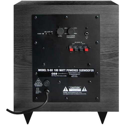 BIC America V80 100-Watt 8-Inch Down-Firing Powered Subwoofer for Home Theater and Music