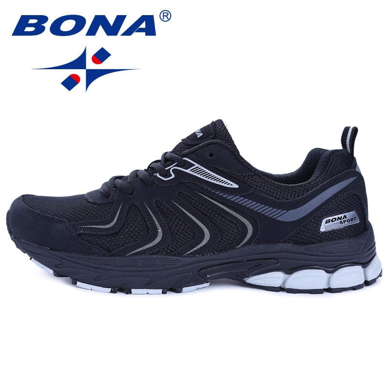 BONA New Arrival Hot Style Men Running Shoes Lace Up Breathable Comfortable Sneakers Outdoor Walking Footwear Men Free Shipping