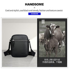 Load image into Gallery viewer, BOPAI Cow Leather Crossbody Bag Light Casual Handbags Small Flap Messenger Bags For Men Shoulder Bag Large Capacity
